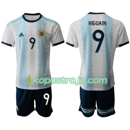Billiga Fotbollströjor Argentina HIGUAIN 9 Barn Hemma tröja Copa América 2019 Kortärmad